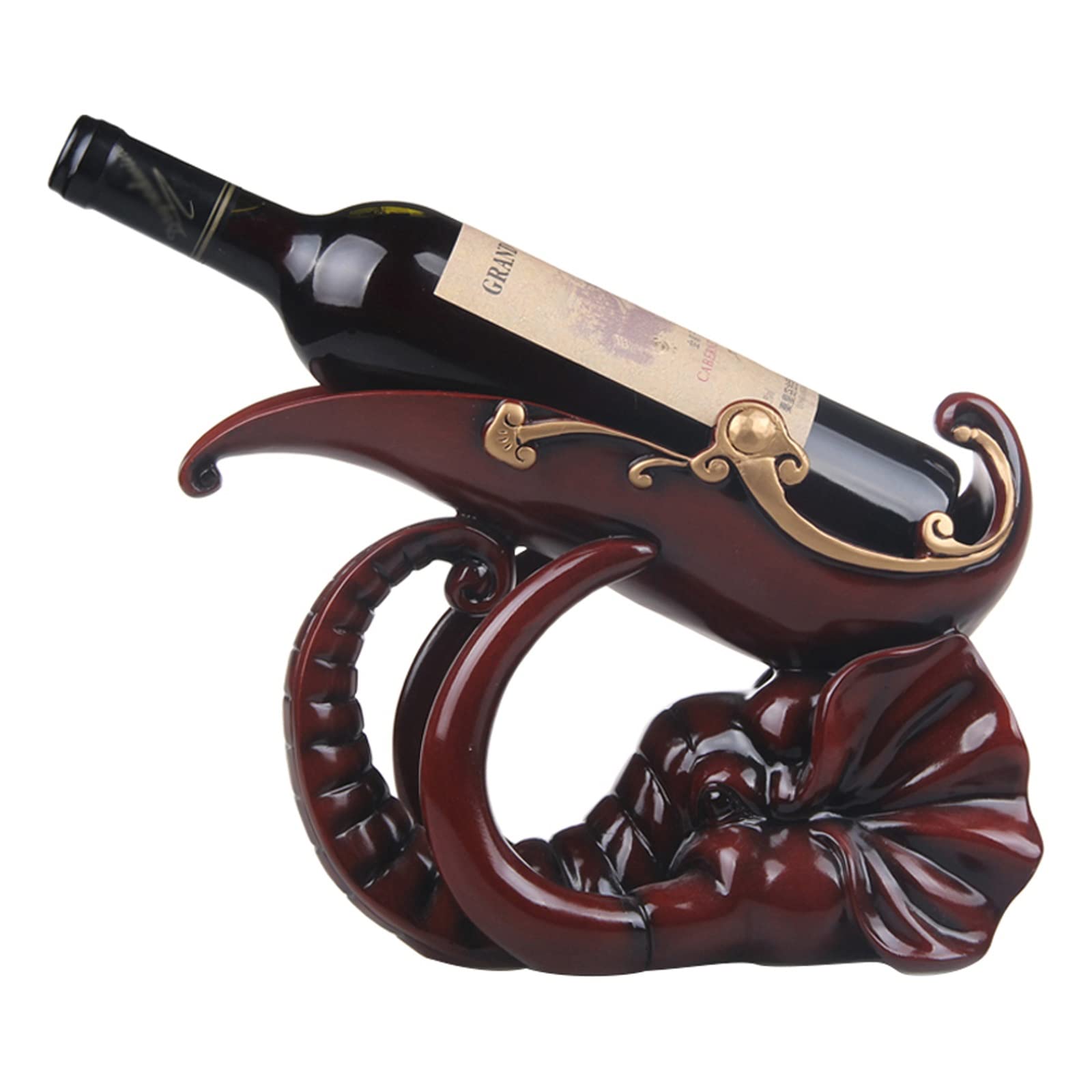 Soporte de Botella de Vino de Resina de Lujo Ligero, Estante de exhibición Decorativo de Soporte de Botella de Vino Individual Exquisito de Moda