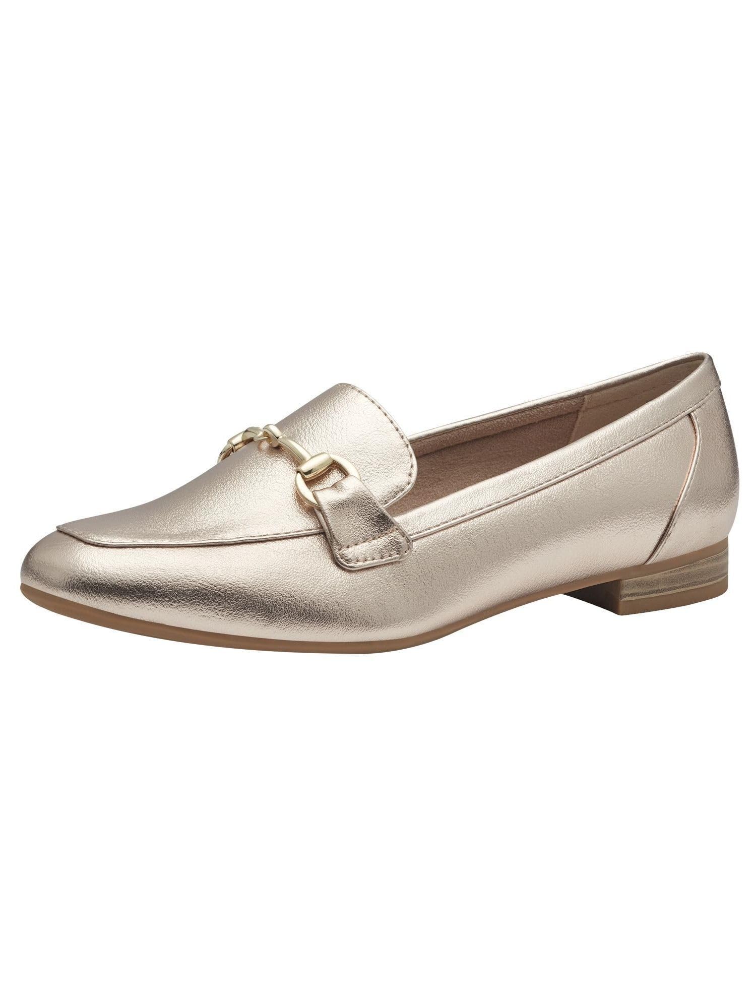 MARCO TOZZI Women's 2-24212-42 Loafers, Platinum, 5.5