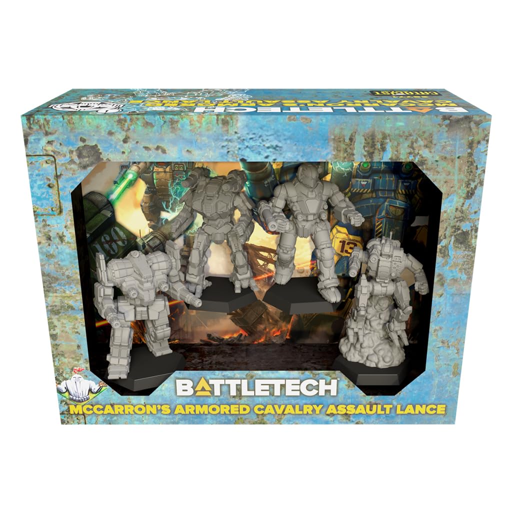 Catalyst Game Labs | BattleTech: McCarrons Armored Cavalry Assault Lance | Miniatures game | Ages 14+ | 1-2 Players | 120 Minutes Playing Time