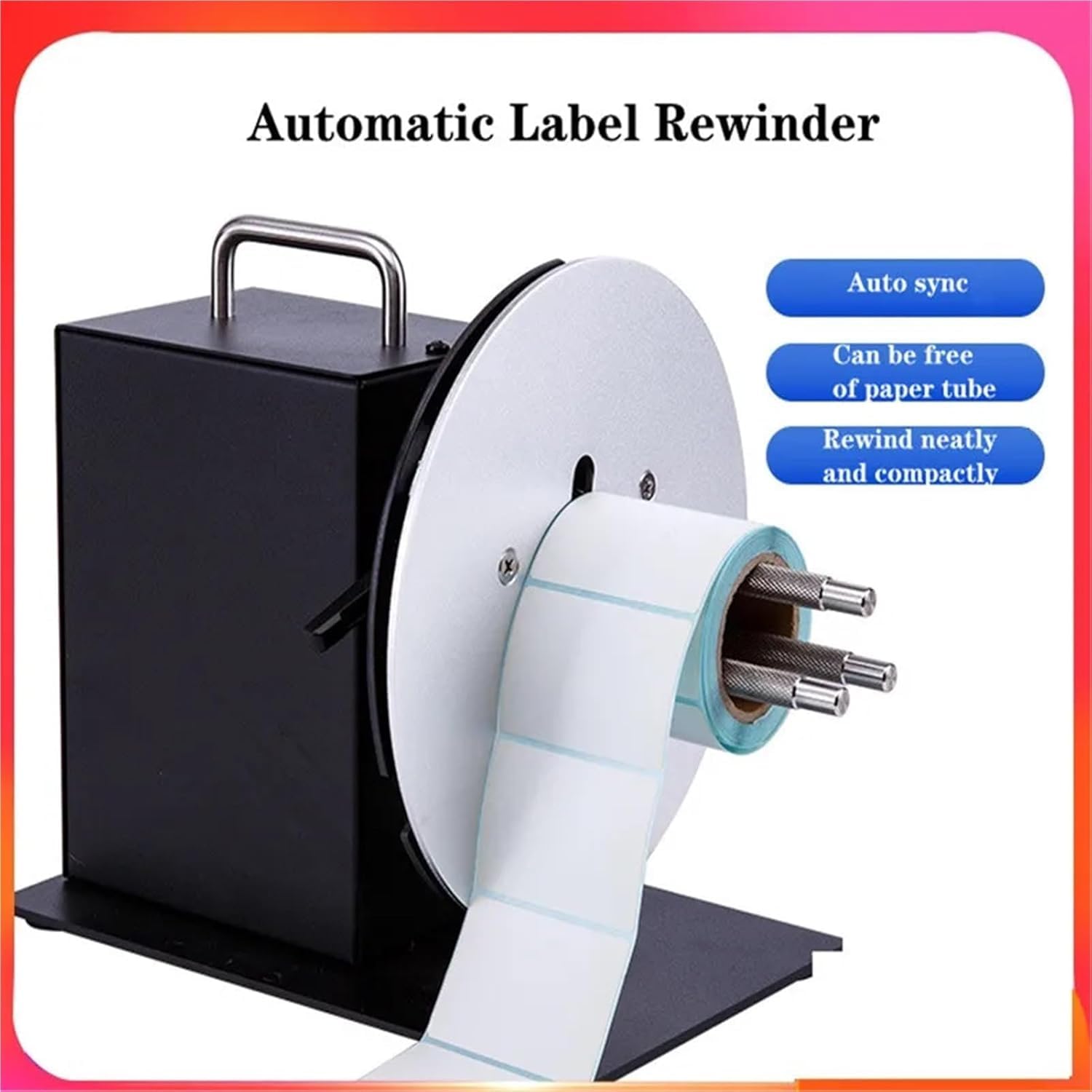 Dispenser di Nastro Regolabile, Avvolgitore di Etichette HD-r7 per Rotoli da 185 Mm, Perfetto per Etichette Adesive E Lavabili, Ad Alta velocità, Resistente E Facile da Usare.
