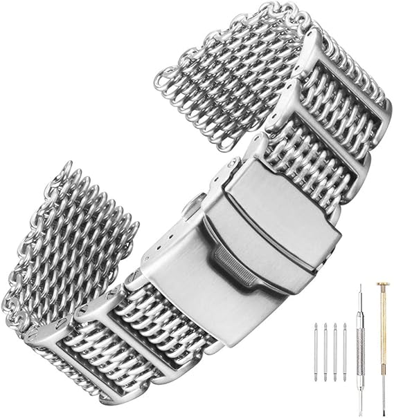 Amazon Shark 時計 バンド 24mm 腕時計 ベルト ステンレスシルバー バックル Hリンク シャーク バンド 時計ストラップ 時計 メンズ 時計バンド 腕時計 通販 Amazon Shark 時計 バンド 24mm 腕時計 ベルト ステンレスシルバー バックル Hリンク シャーク バンド 時計ストラップ 時計 メンズ 時計バンド 腕時計 通販