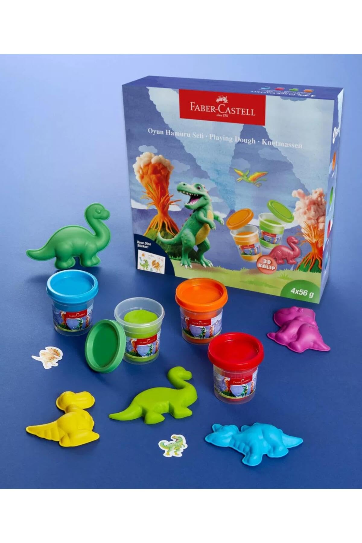 FABER-CASTELL Ensemble de pâte à modeler dinosaure