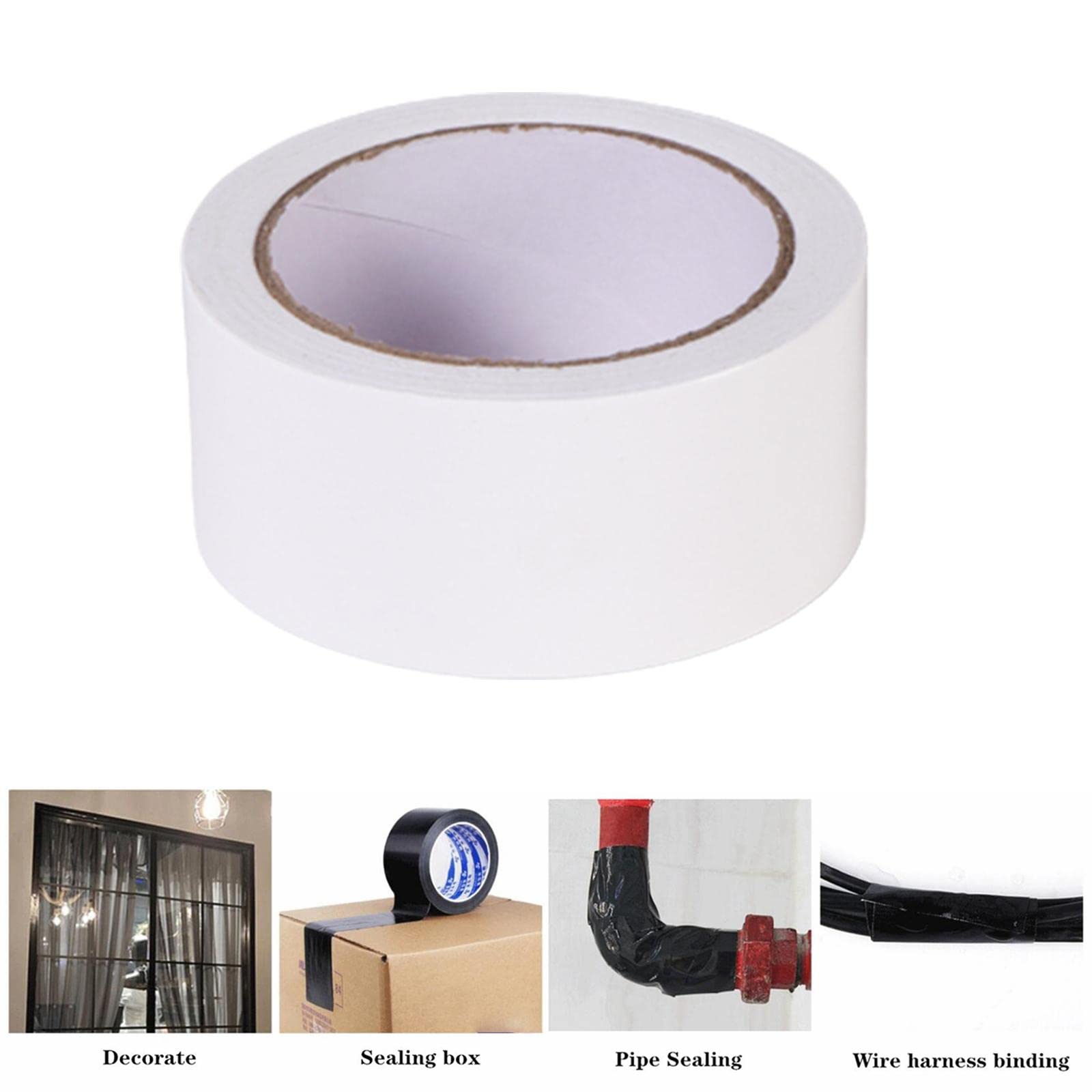 2 Piezas Cinta de Tela Adhesiva Reforzada Antideslizante Impermeable Removible Sujeción Firme Y Limpia Válida para Alfombras Cables de Escenario Carte, 6 Piezas