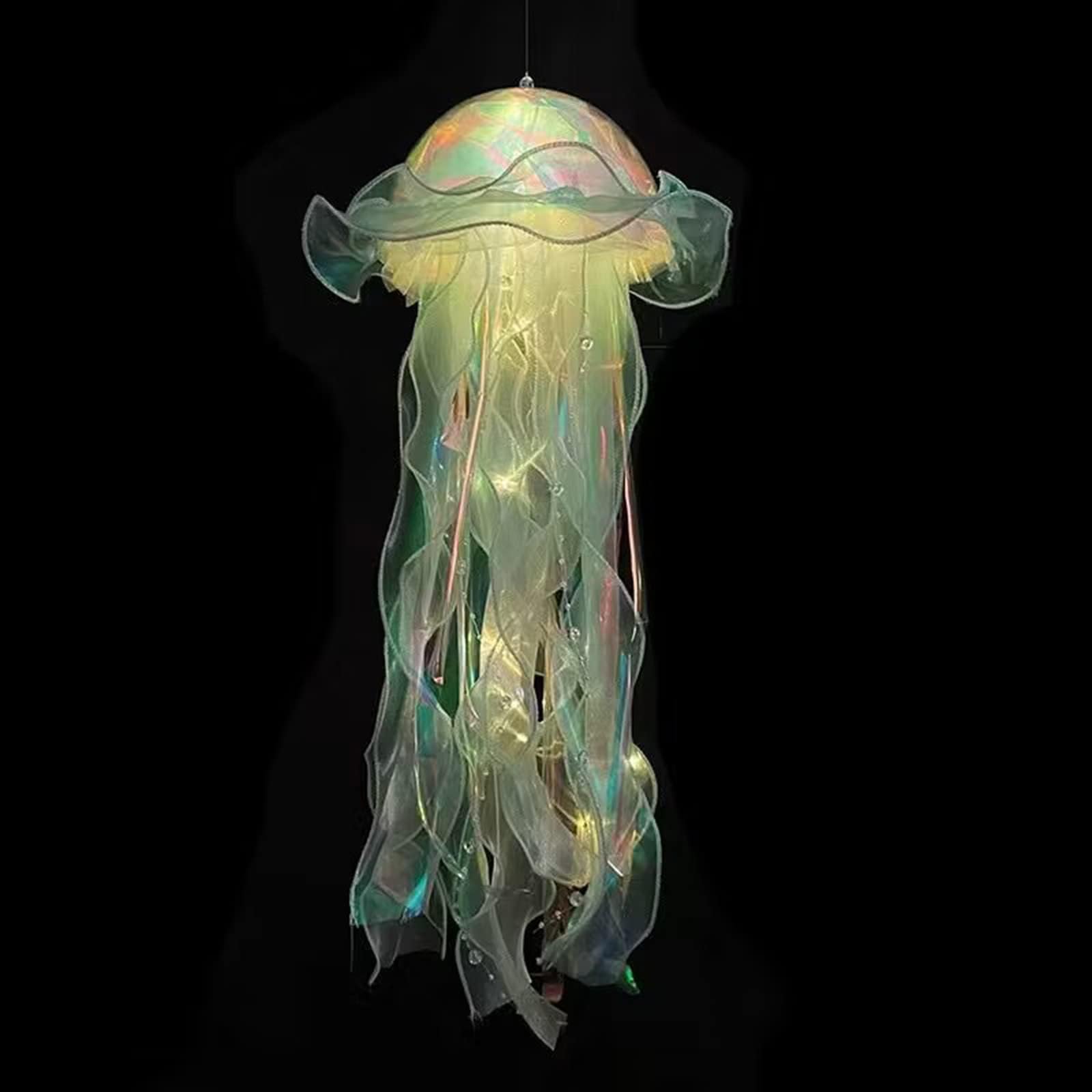 N Nexoria LED Night Light, LED Jellyfish Lamp Creative Atmosphere Decorative Lamp Portable Hanging Jellyfish Light Decorative Lamp DIY Hang Lamp for Living Room Decoration (White)