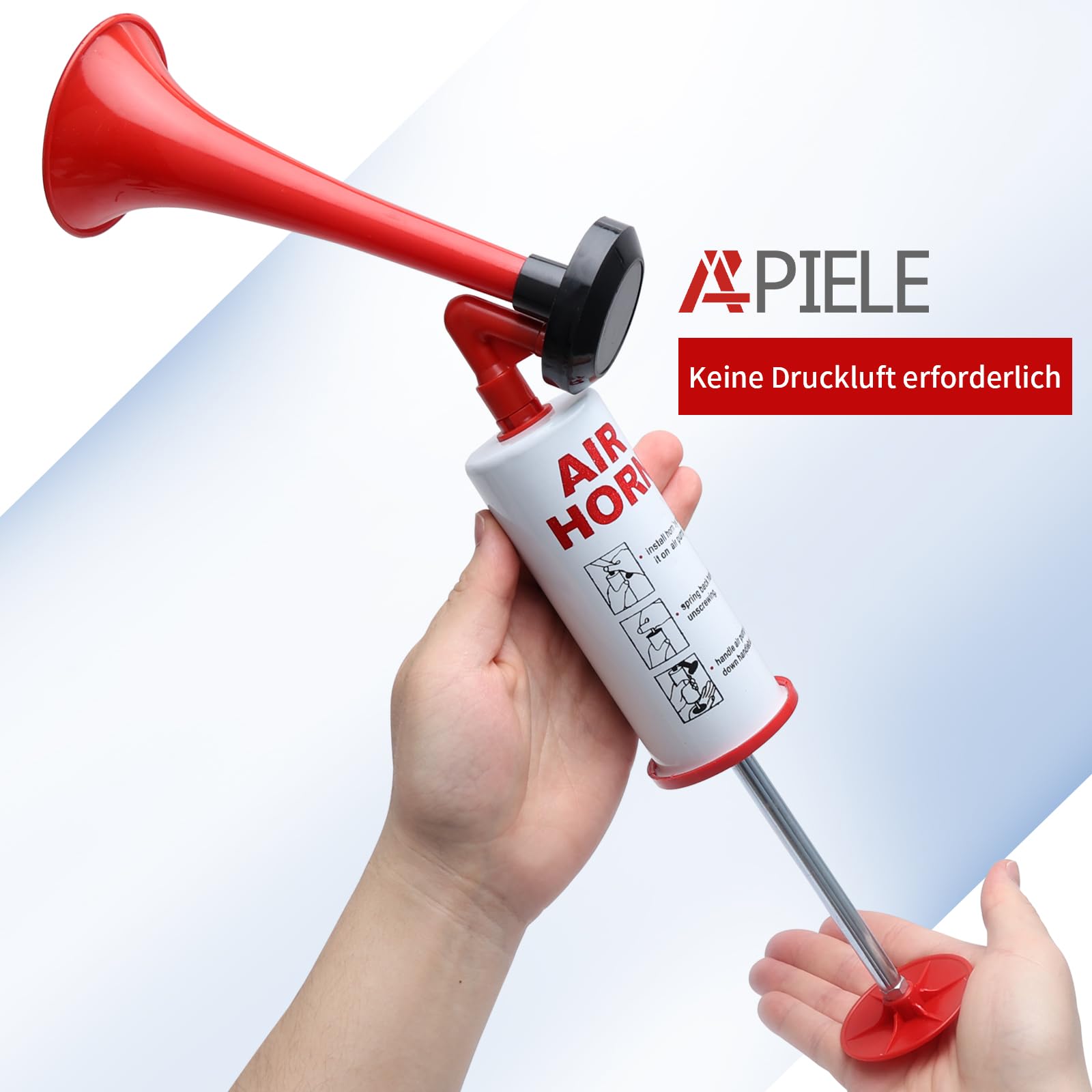 APIELE Lot de 2 klaxons à gaz portables pour bateau, événements sportifs, fêtes, fêtes d'anniversaire, jeux, camping