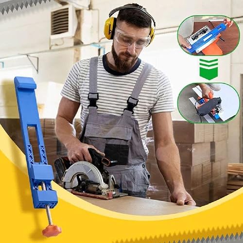 Miniatura 2 de Guía de base de máquina de corte ajustable, abrazadera de posicionamiento de fresado de sierra circular eléctrica, guía de corte de madera de