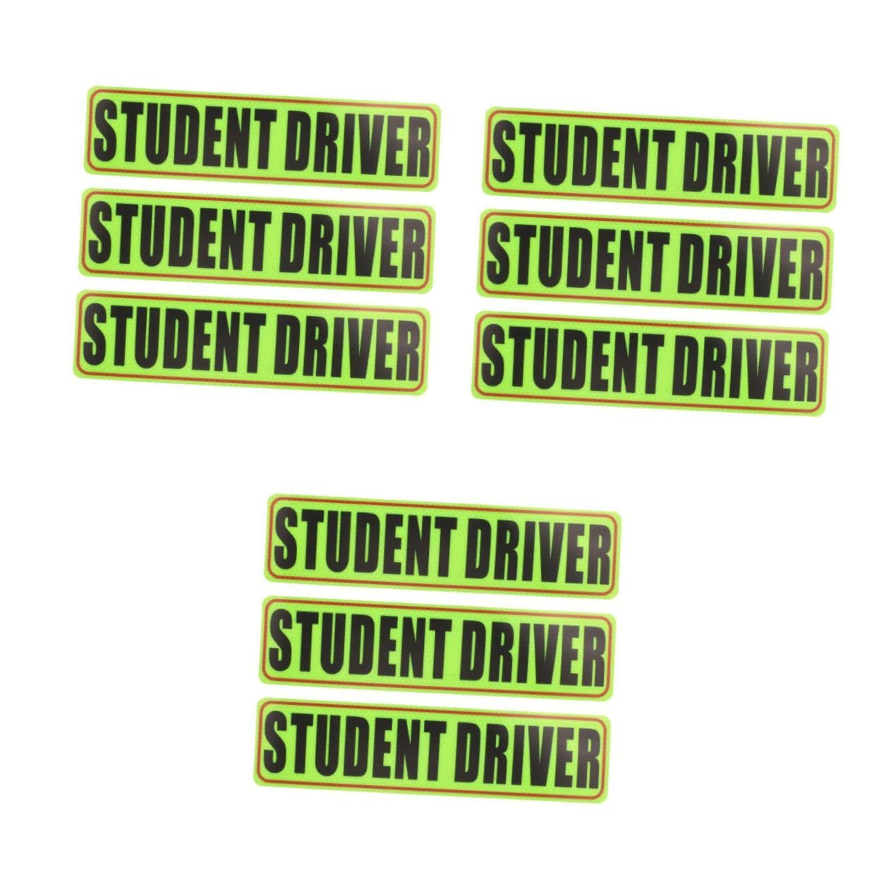 Autocollants de étudiant conducteur Cabilock design facile à appliquer pour voiture 9 pièces
