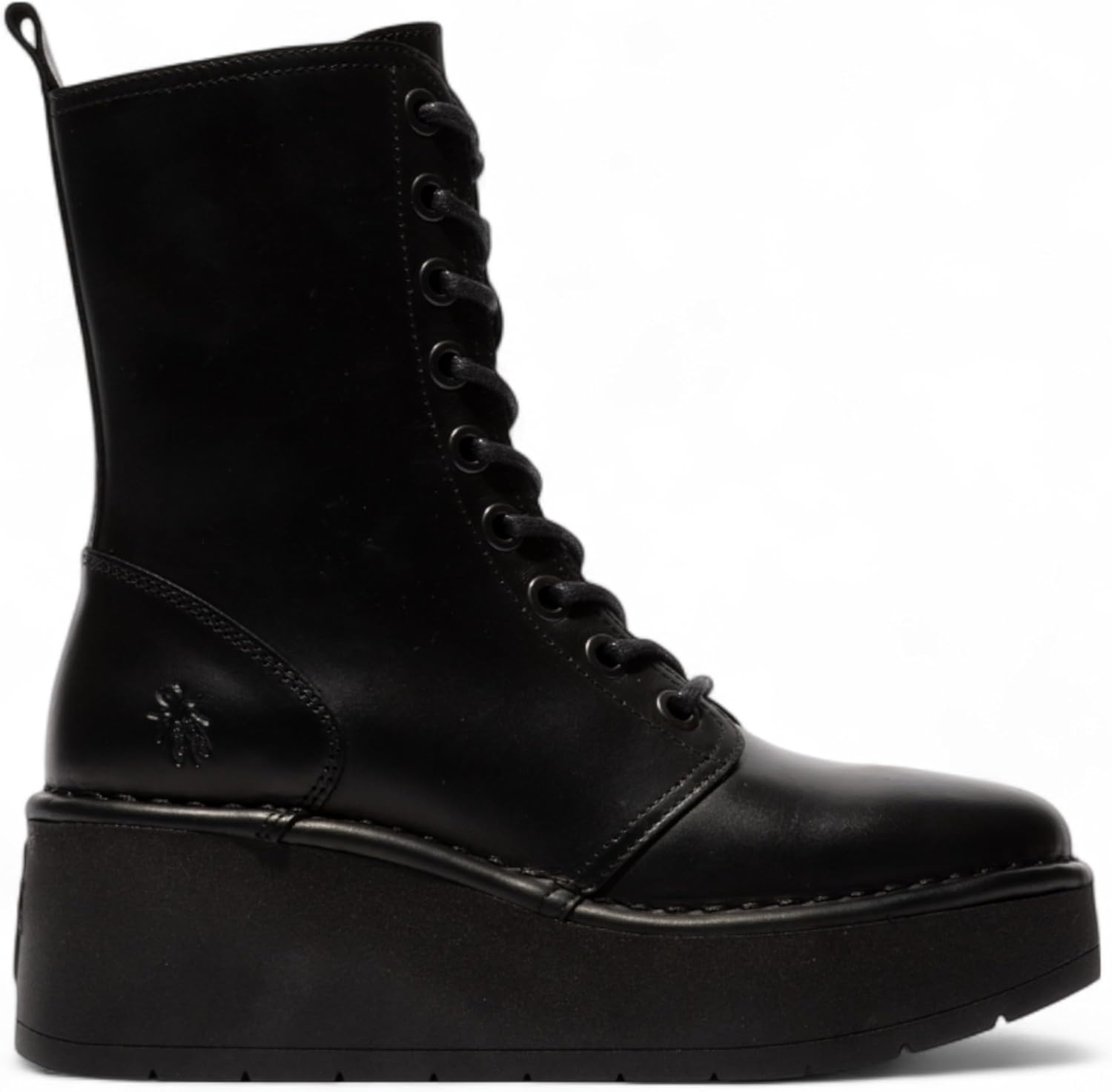 Fly Womens HAIT273 Leather Lace-up Chunky Platform Ankle Boots