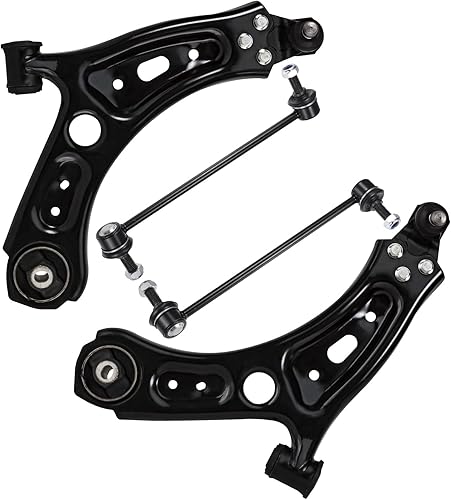 Miniatura 226 de Detroit Axle - Kit de brazos de control delanteros de 4 piezas para Nissan Cube 2009-2014, Nissan Versa 2007-2012 2 brazos de control inferiores con