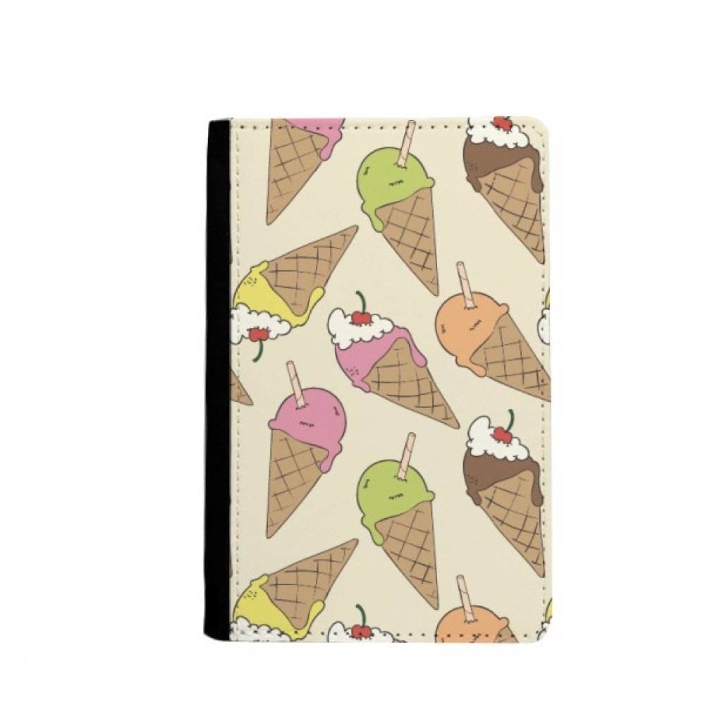 Cherry Cream Chocolate Ice Cream Passport Holder Notecase Burse Wallet Cover Card Purse