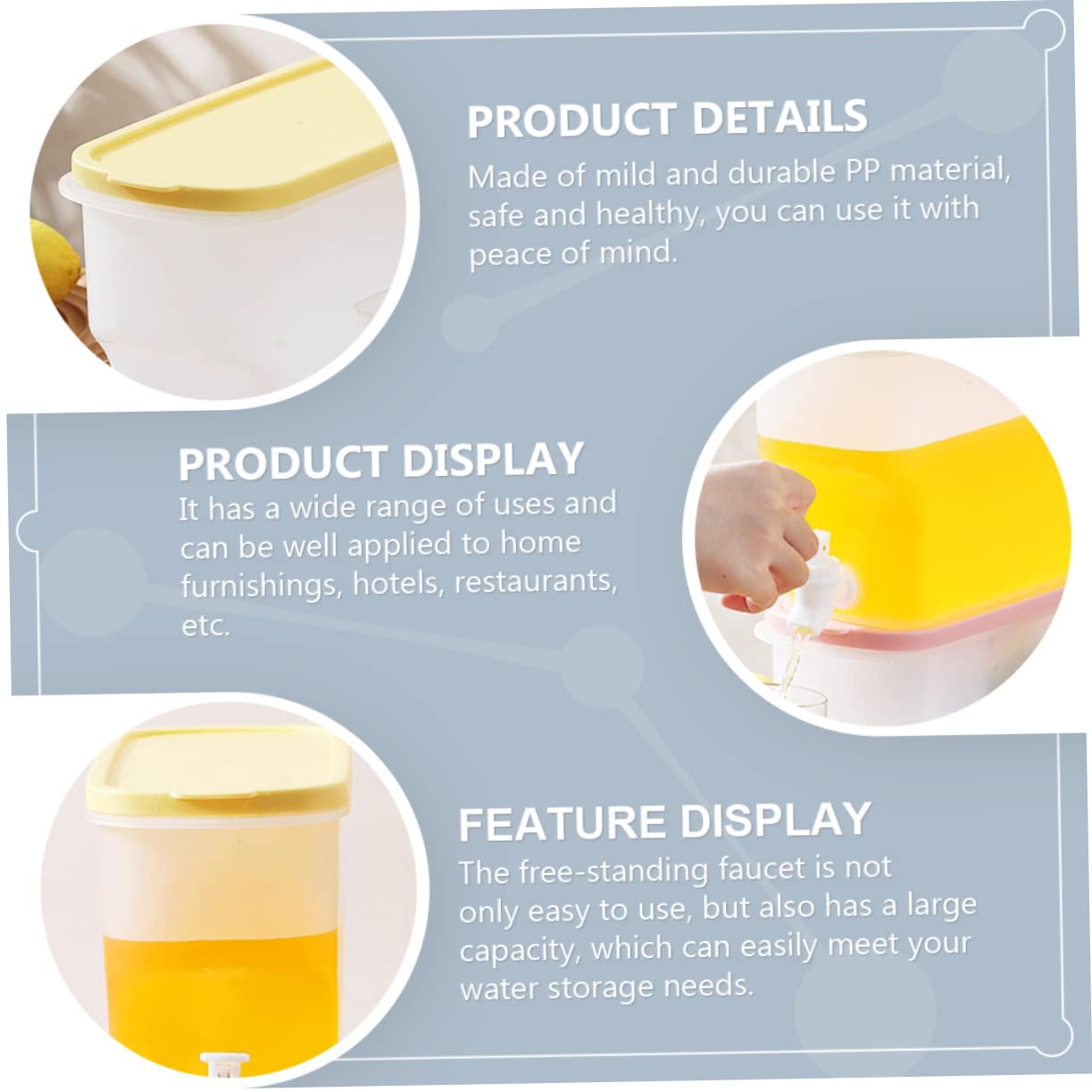 Gadpiparty Large Capacity Outdoor Water Storage Kettle Pp Material Lightweight Multifunctional Easy-use Faucet