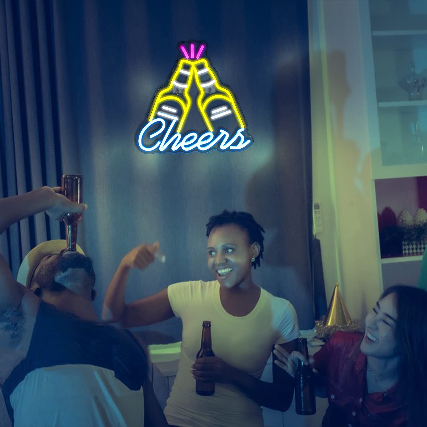 Amazon.co.jp: Cheers 乾杯 ネオンサイン ビール LED ネオンライト