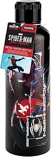 Paladone Miles Morales Spider-Man Metal Water Bottle, Officially Licensed Marvel Superhero 500ml Stainless Steel Insulated Reusable Flask for School, Sports, Work