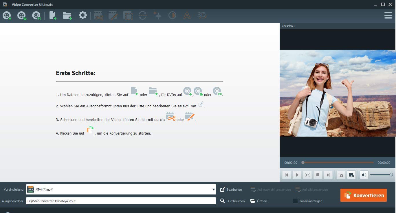 Video Converter Ultimate - 3 USER Lizenz - Videos konvertieren, bearbeiten, drehen für Windows 11, 10, 8.1, 7