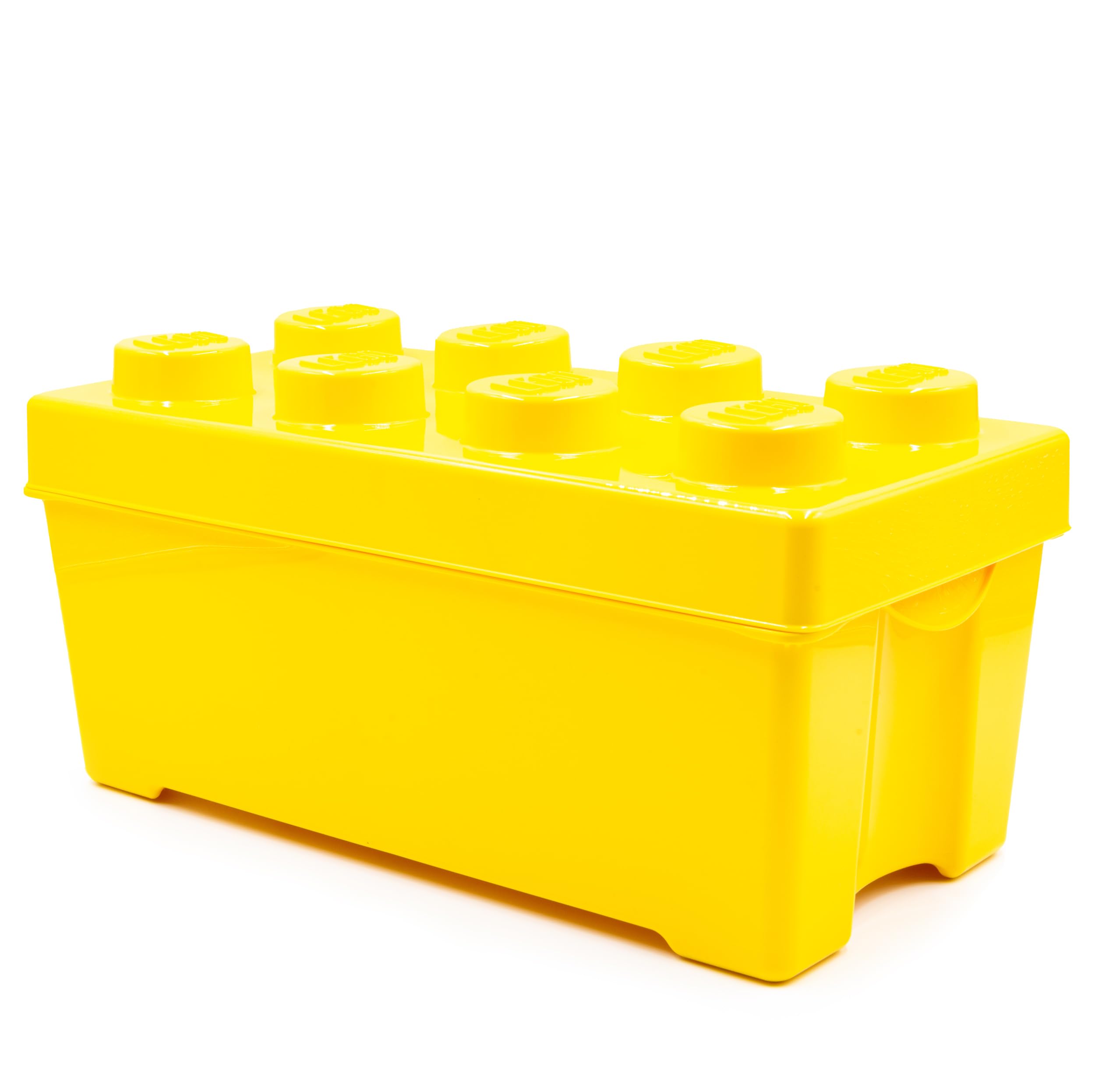 Żółte pudełko do przechowywania z pokrywką, LEGO