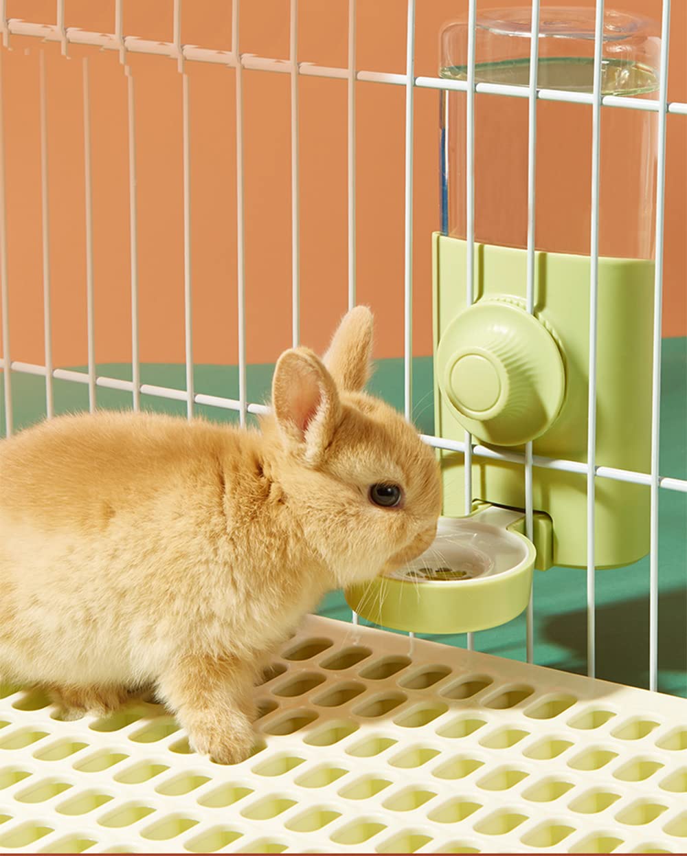 Bunny Food And Water Bowl 35oz Hanging Automatic Rabbit Water