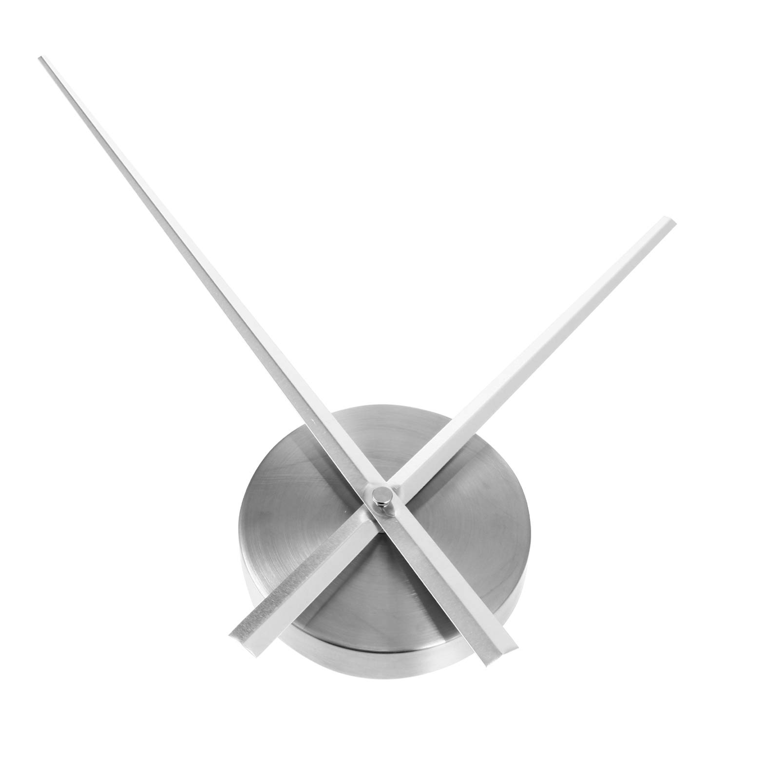 Yardwe3D Clock Hands Base Wall Clock Quartz Clock Movement Plate Wall  Hanging Clock Replacement Parts, Silver