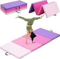 Vista 9 de Colchoneta de gimnasia, 3 x 6 pies, 4 x 8 pies, 2 pulgadas de grosor, plegable, para niños, para gimnasio en casa, ejercicio y juego