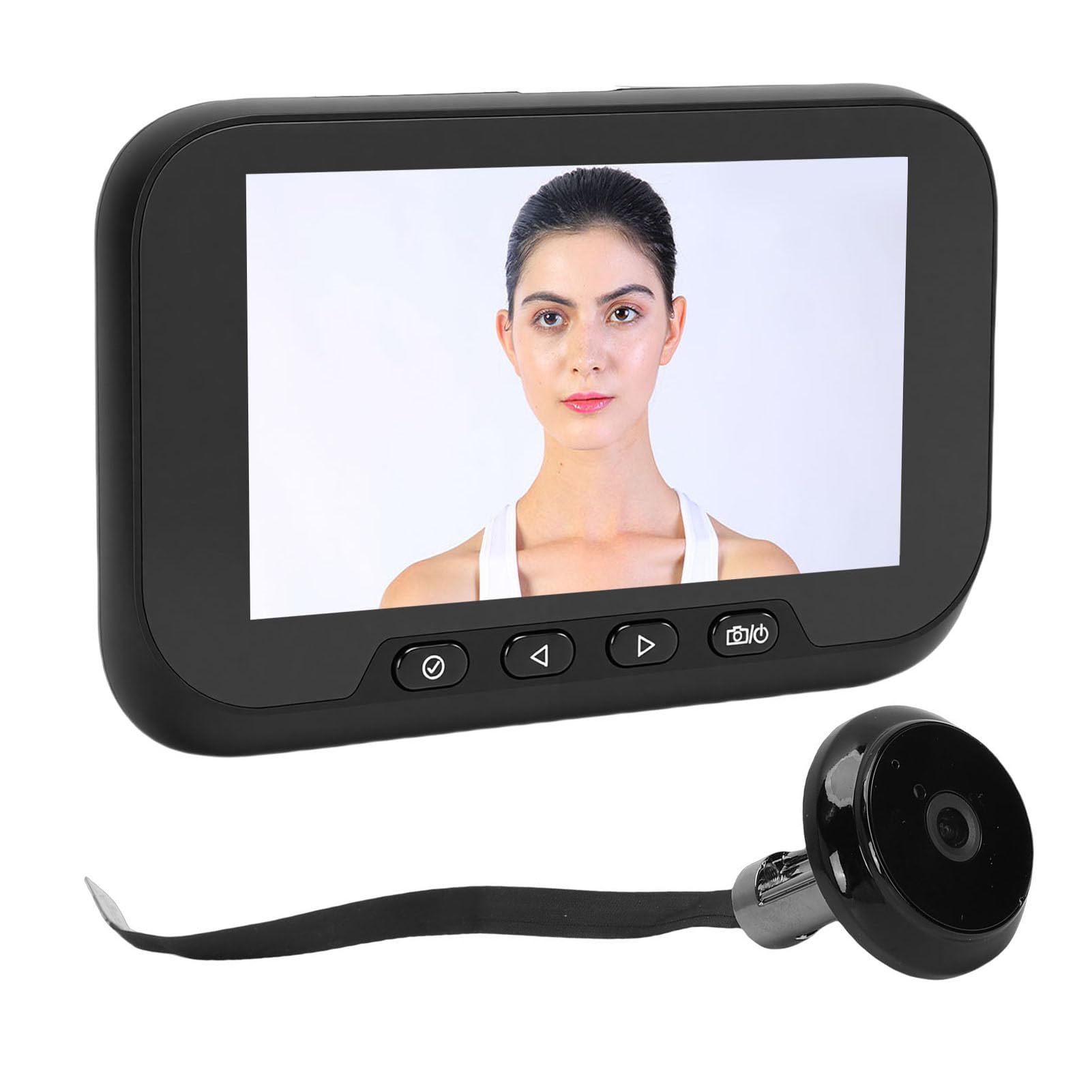 VBESTLIFE Cámara de Mirilla de Vídeo, 4,5 Pulgadas, 1080P HD, Visor de Puerta Digital Gran Angular de 135° con Detección de Movimiento PIR, Visión Nocturna, para Seguridad en el Hogar