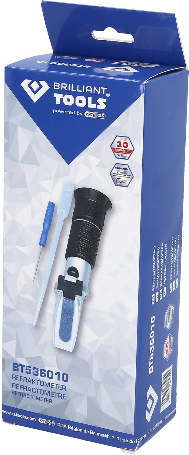 BRILLIANT TOOLS BT536010 Réfractomètre [Powered by KS TOOLS]