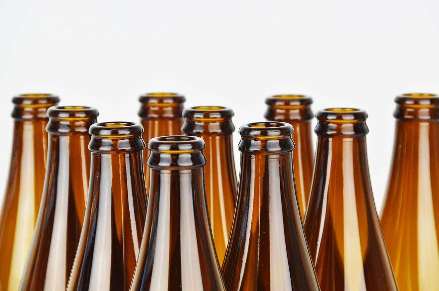 made in home - Braune Glasflasche 500 ml – Bierflasche aus Glas, wiederverwendbar, UV-Schutz, für Bier, Cider & Fermentation – mit Kronkorken 26 mm (30)