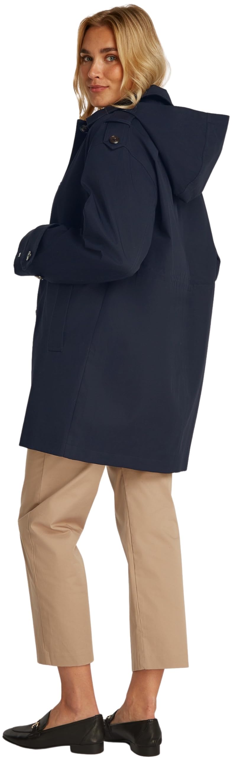 Tommy Hilfiger Damen Parka Cotton Hood Trenchcoat