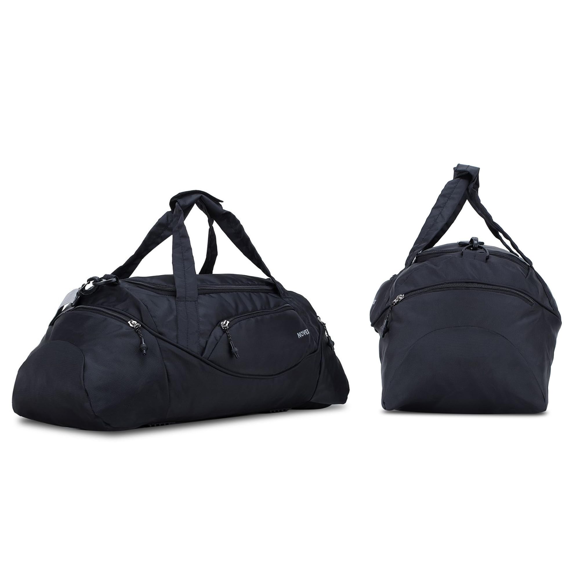 novex Polyester Duffle Bag for Travel, Outing & Solo Trip | Adjustable Handles | Bags for Men & Women | Black, 61 Cm Luggage | Cabin Size, 4 Compartments Bags - Zipper Lock-picture-53