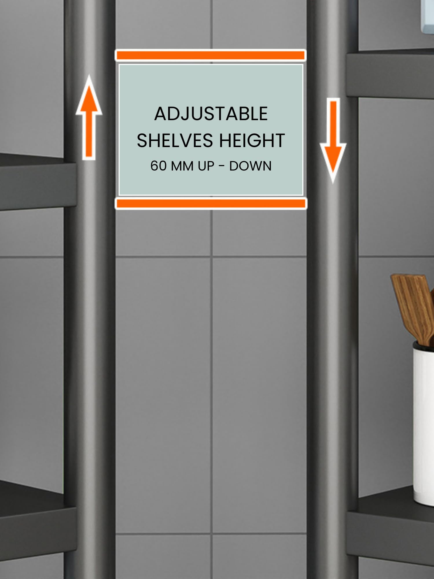 MAGIC SELECT Estantería para Almacenaje,Estante con Ruedas, Estantería de Pie,Repisa Metálica Multiusos, Mueble para Cocina, Baño, Habitación, Garaje, Salón con 3 Baldas de Almacenamiento.