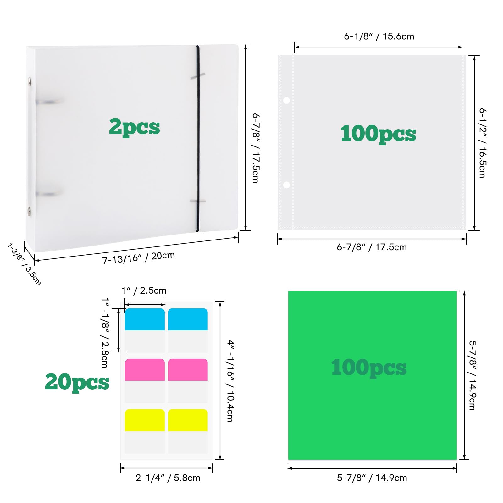 222 Pcs/2 Sets 6x6
