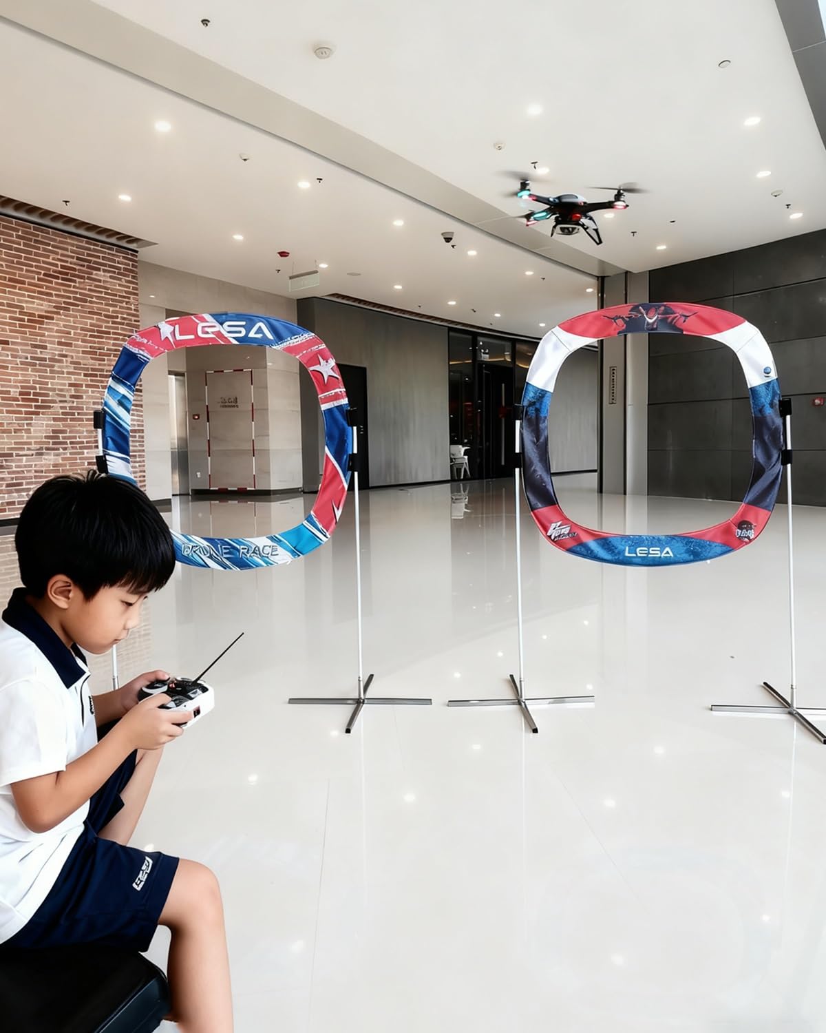 Drones Pista ObstáCulos Kit de Circuito de Obstáculos para Drones Domésticos para Practicar con Cuadricópteros, Aros de Carreras de Vuelo para Niños y Adultos, Equipo de Práctica(Style-a)