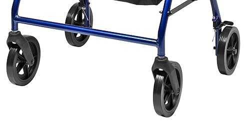 Miniatura 4 de Lumex Walkabout Imperial - Rodillo bariátrico con asiento, asiento extra ancho de 19.5 pulgadas con capacidad de peso de 450 libras y ruedas grandes