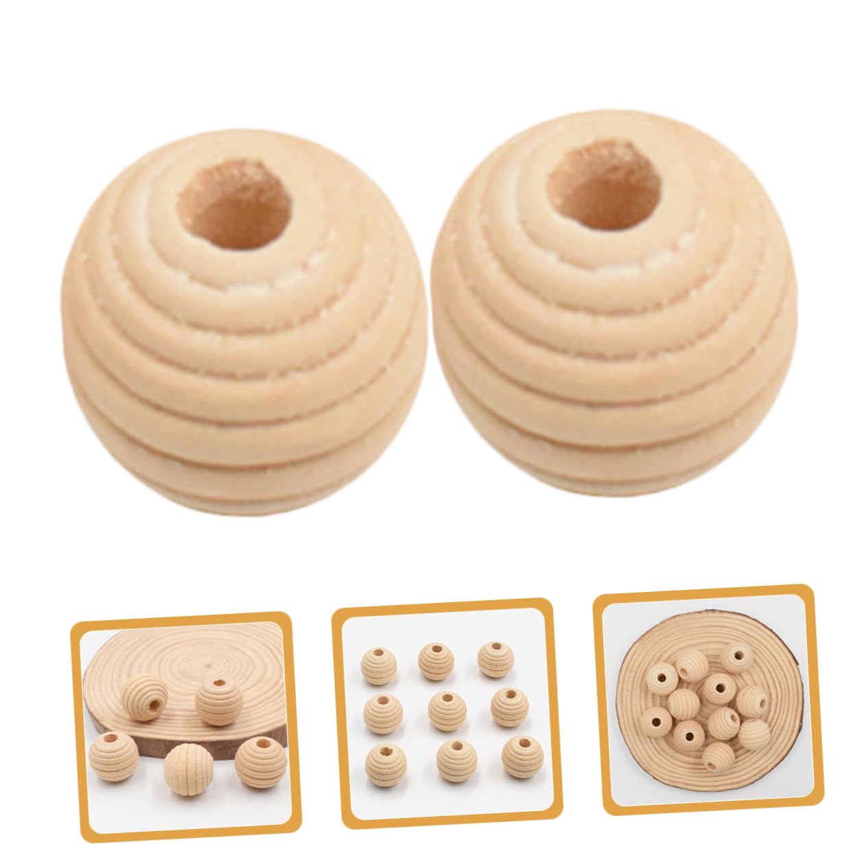 jojofuny Accesorios De Cuentas De Madera Perlas Lindas Encerado Perlas Diminutas Cuentas Espaciadoras Para Hacer Pulseras Pequeñas Para Hacer Pulseras 50 Piezas X 4