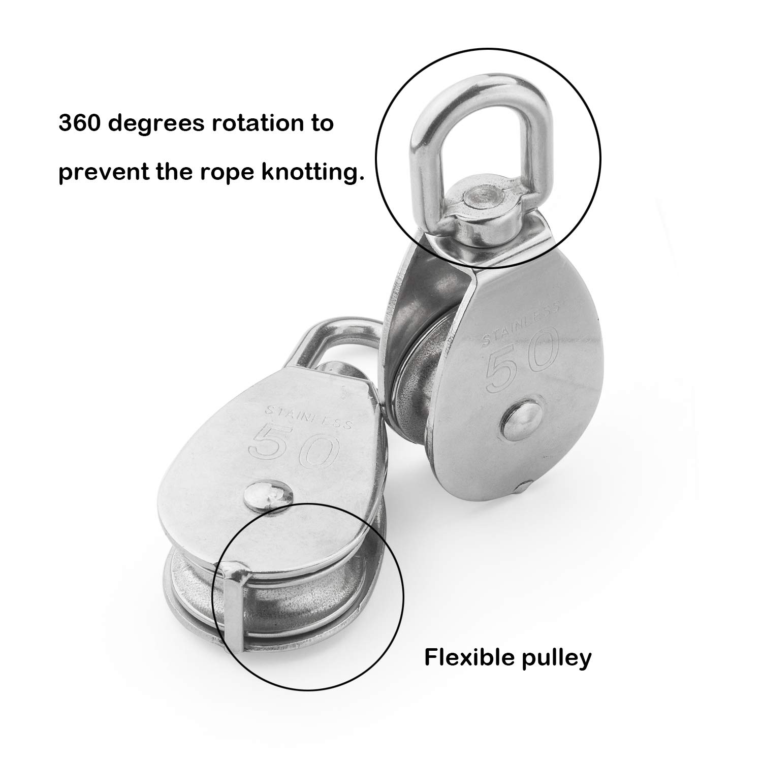 Bloc De Poulie De Levage à Double Tissage, 300 Pièces, Robuste, Avec Crochet