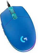 Logitech G G203 LIGHTSYNC Gaming Mouse with RGB Lighting, Customizable, 6 Programmable Buttons, Gaming Sensor, 8000 DPI Tracking, Low Weight - Blue