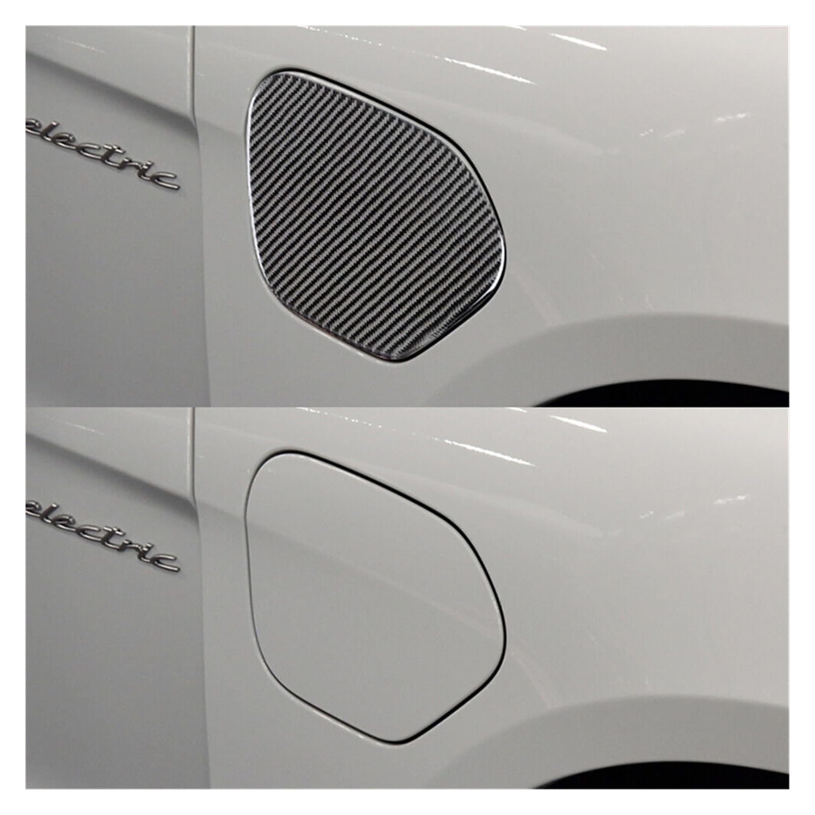 Accessori Auto Pannello Porta di Ricarica Decorativo Adesivo per Auto in Carbonio per Taycan 19-22