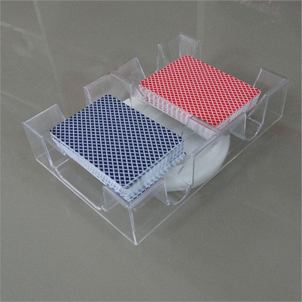 Bandeja giratoria para cartas de 2 barajas/6 barajas, práctico soporte para cartas ideal para organizar juegos de cartas