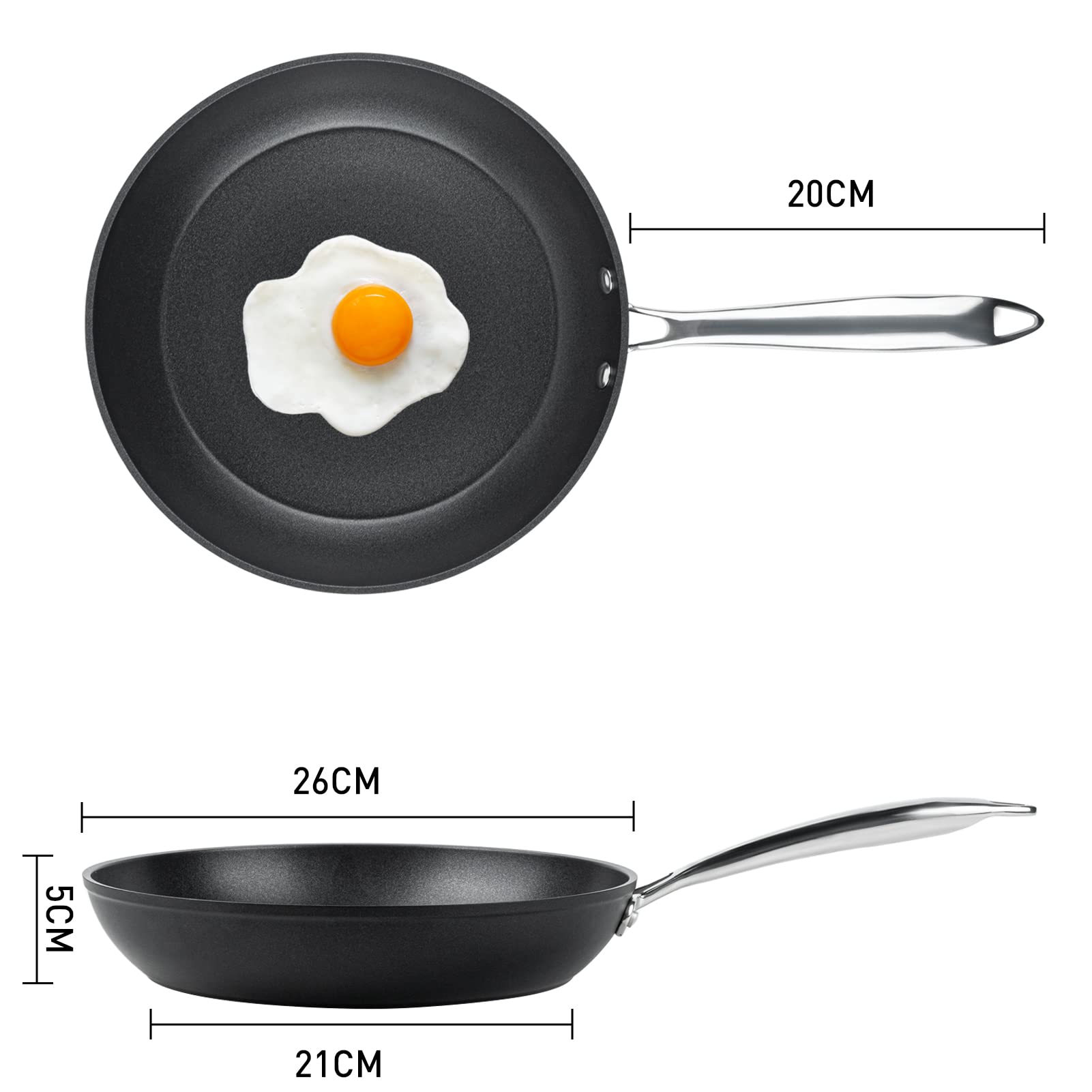 Amazon | Fijinhom フライパン 26cm 焦げ付かない ih対応 5層