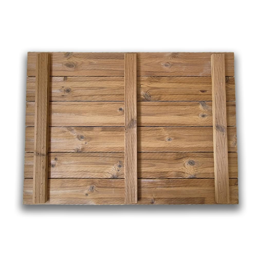Planche de douche 100 x 70 cm en bois Thermo-Wood intérieur/extérieur, avec pieds antidérapants