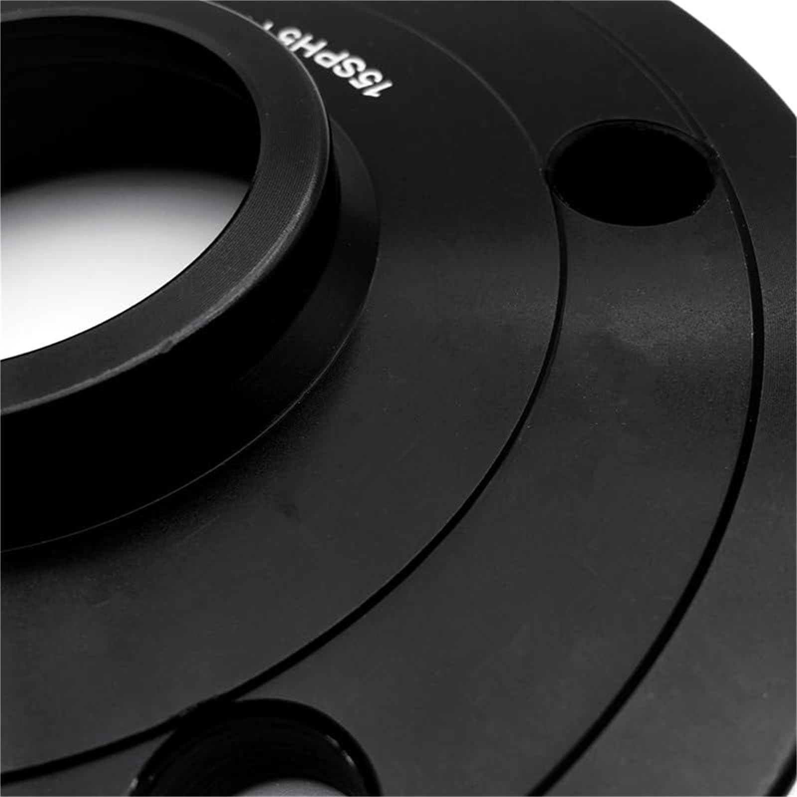 Uszczelka koła samochodowego 2 szt. aluminiowe dystanse kół, do felg 5x112 CB 66,6 mm Adaptery, kute Podkładka dystansowa do felg aluminiowych samochodu(BLACK 15mm)