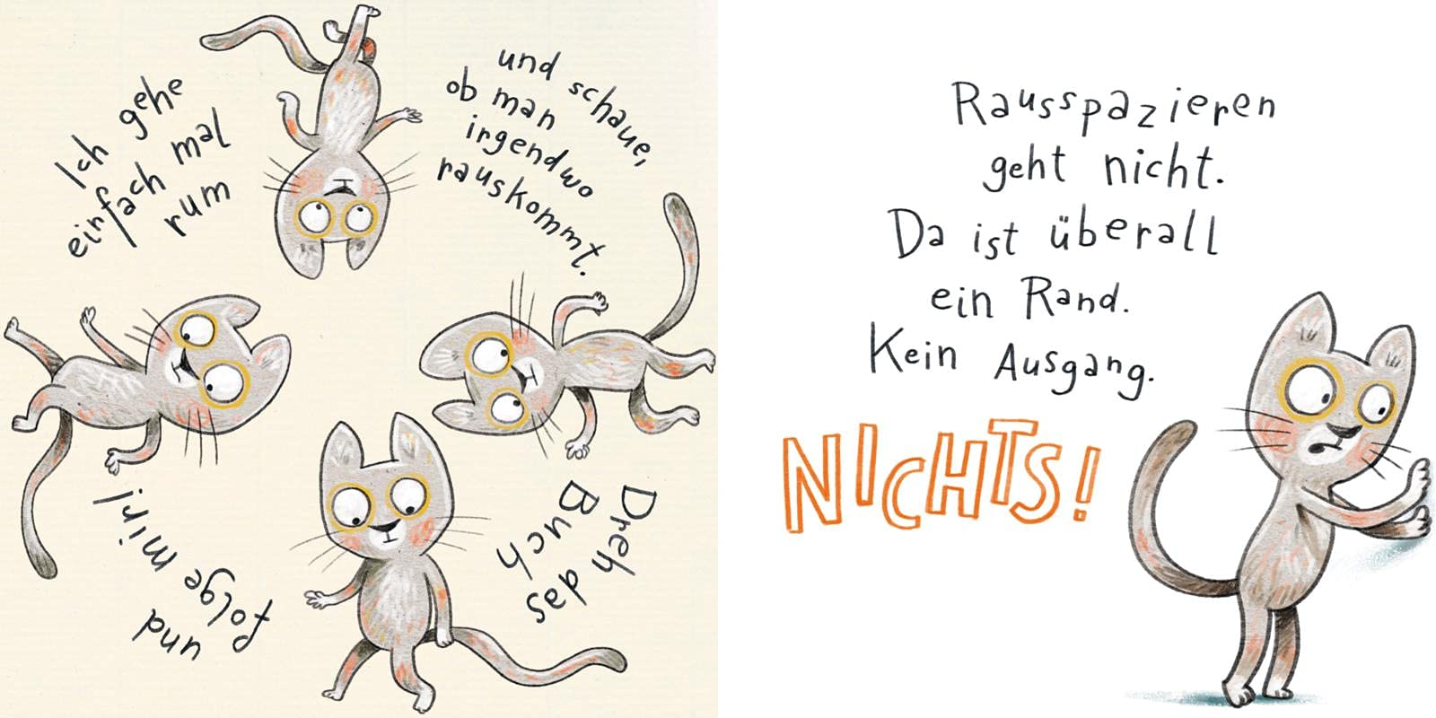 Katz und Maus wollen hier raus: Mitmachbuch für Kinder ab 3