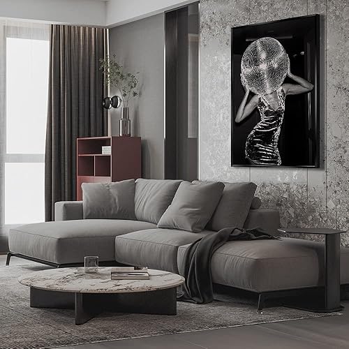 Miniatura 7 de Póster de estética musical, divertido lienzo en blanco y negro, arte de pared, moderno retro, decoración de pared para sala de estar, bar (marco de