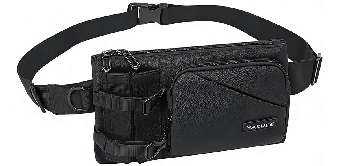 YaKuss Bum Bag for Men Women, Bumbag with RFID Blocking, Waist Bag with Multi-Pocket & Water Bottle Holder, Anti-Theft Crossbody Chest Bag Fanny Pack for Travel Hiking Outdoor Daily Use