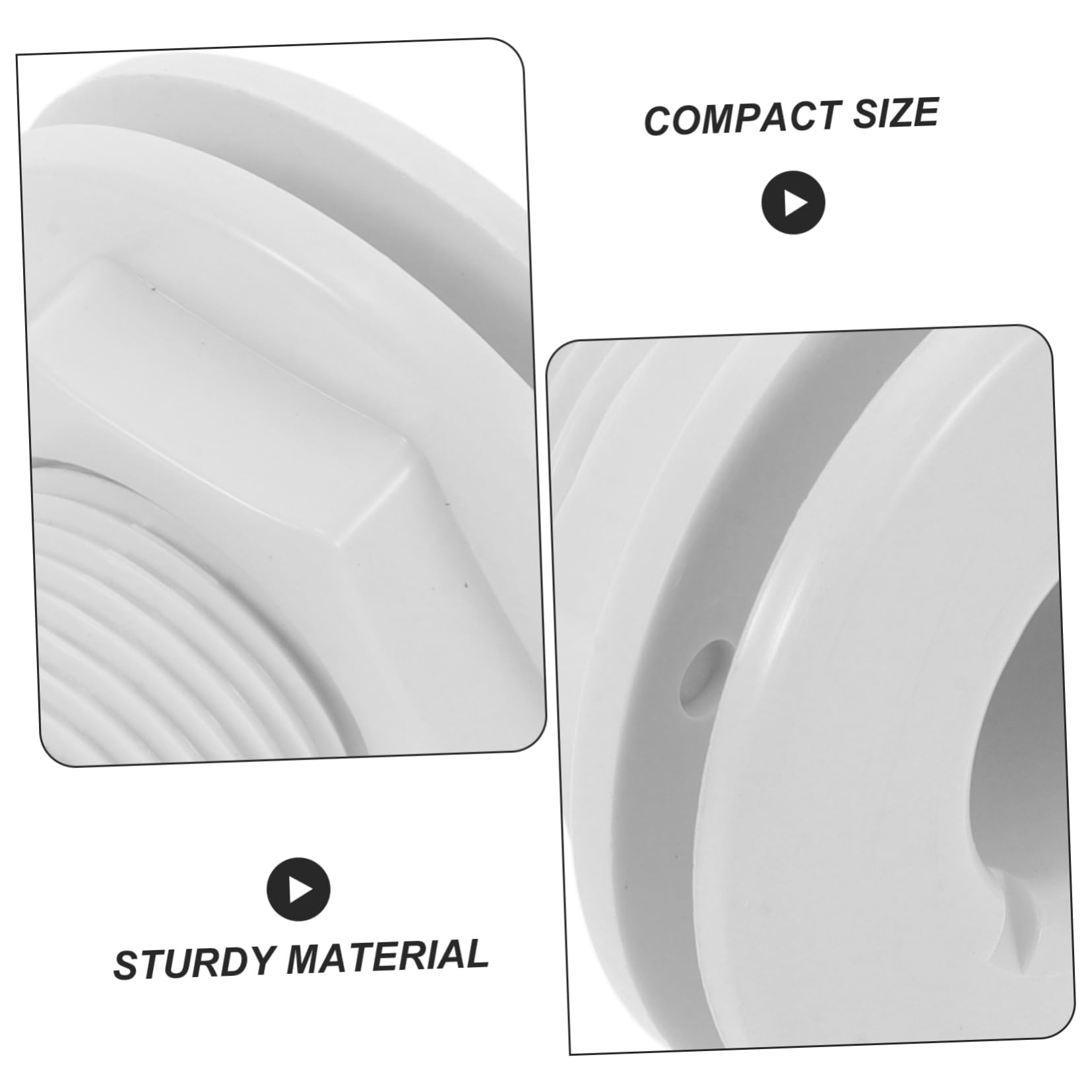 Hemobllo Válvula de Drenaje PVC Push-in Boat Drain Plug tapón de Drenaje de un Lado desagüe tapón de Drenaje para Barco Tubo de Drenaje de la embarcación el plastico White