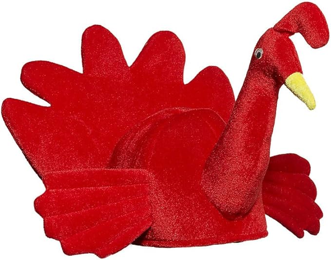 Gorro de Pavo de Tela Rojo para Hombre Forum Novelties miniatura 2