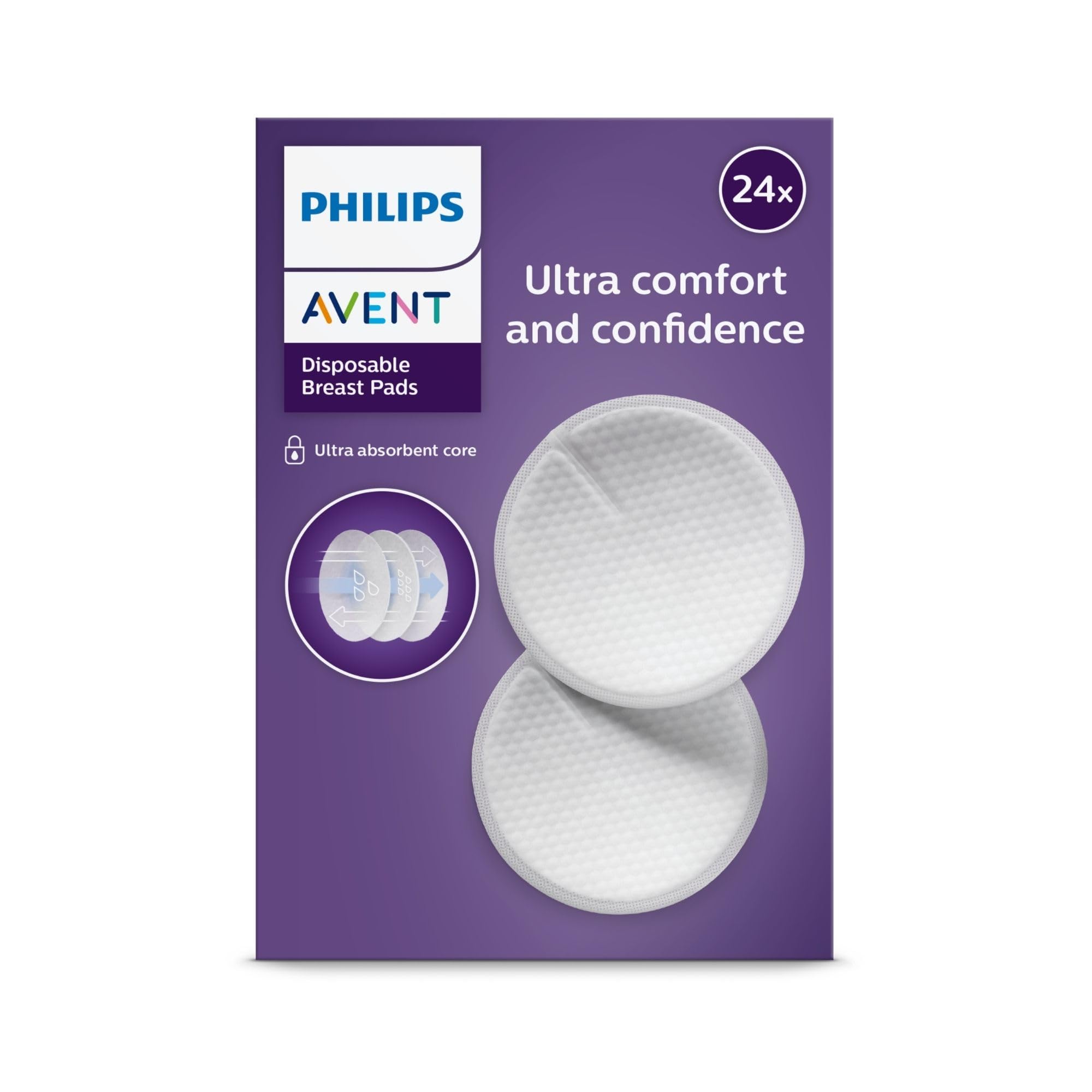 AVENT Philips Ultra Absorbent Nursing Breast Pads by Fratelli |Disposable Maternity Pads| Highly Absorbent & Soft| Discreet Fit Breastfeeding pad (1, Regular)-image-48