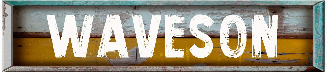 Waveson Rectangle Rustic Painted Wood Look Magnet for use on Any Steel Surface