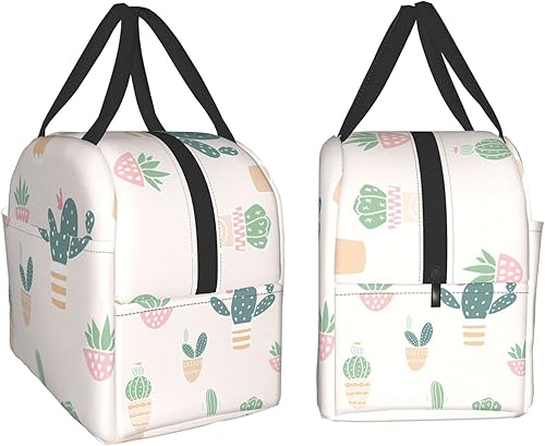 Miniatura 3 de Lonchera térmica reutilizable, bolsa de almuerzo con bolsillo frontal para niños, niñas, mujeres, hombres, escuela, picnic, oficina, trabajo, lindo