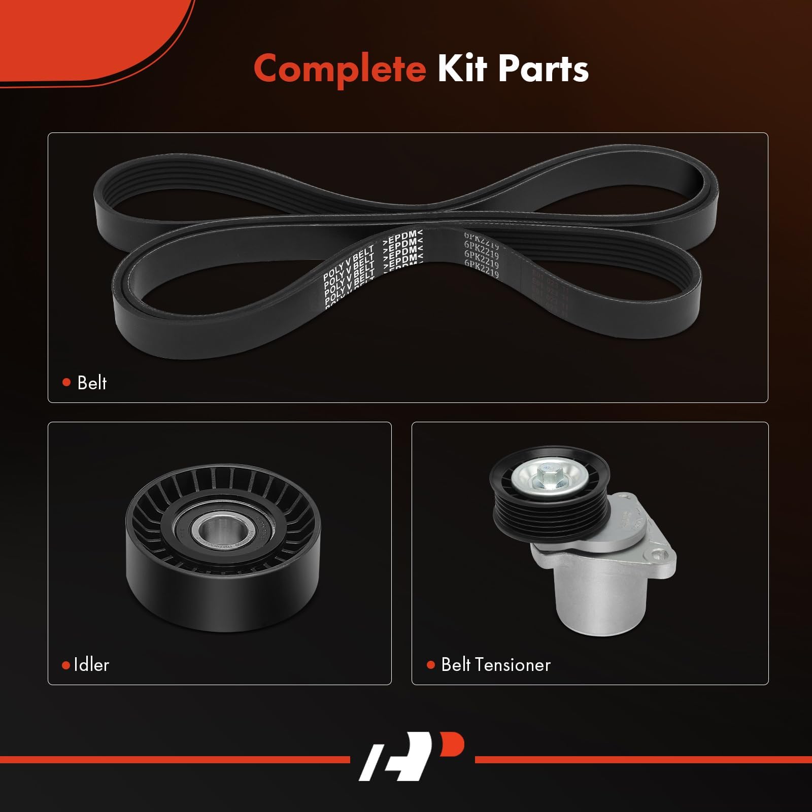 Serpentine Belt Drive Component Kit 90K38452 For 2007-2011 Focus