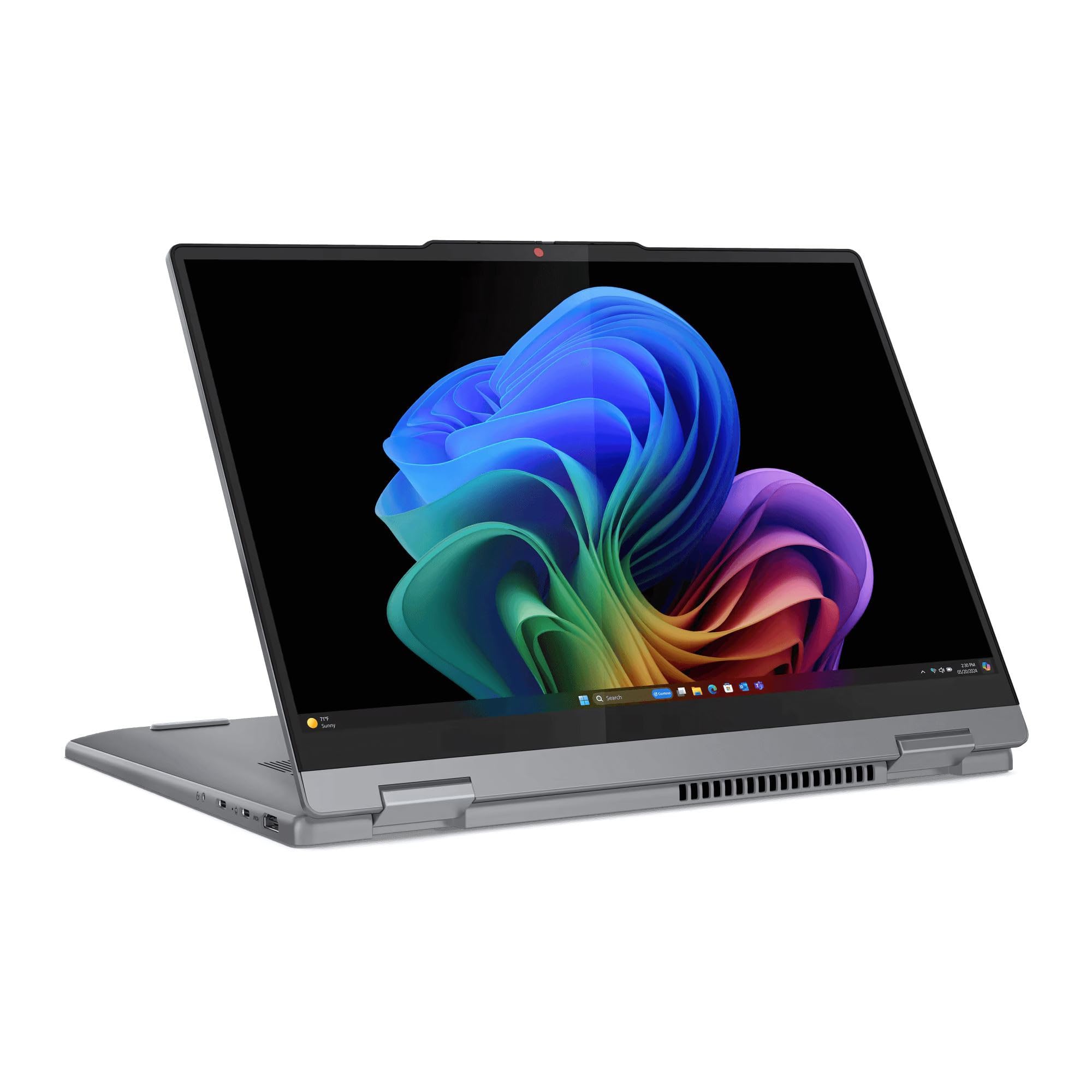 Lenovo Ideapad 5 2-in-1 14Q8X9 14" Notebook Computer KI AI, Qualcomm Snapdragon X Plus X1P42100, 16GB RAM, 512GB M2 SSD, WUXGA, Windows 11 Home, Grau, Tastatur QWERTZ Deutsch
