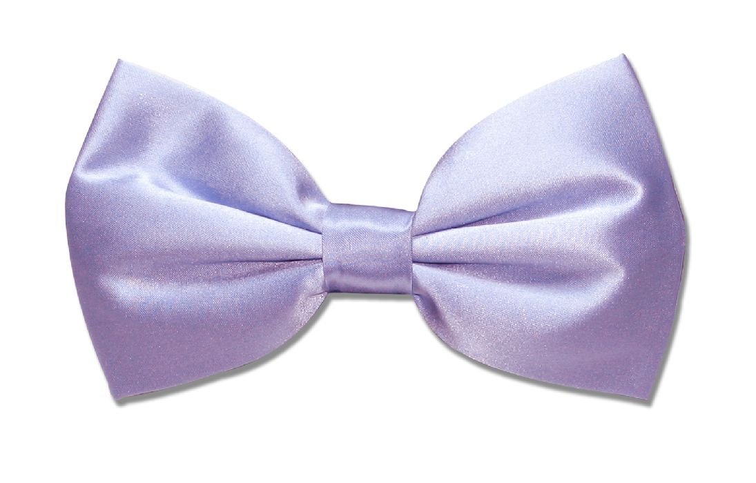 Vesuvio Napoli 100% SILK BOWTIE Solid LILAC Purple Color Men's Bow Tie for Tuxedo or Suit